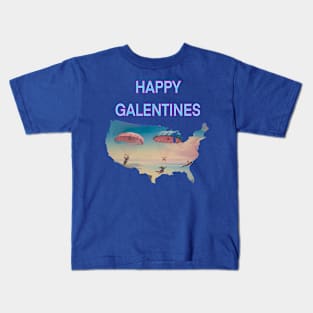 Happy Galentines skydivers Kids T-Shirt